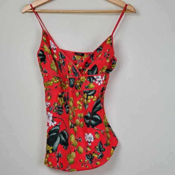 J. Crew Tops - 3/25$ J.Crew  grapevine Print Silk Spaghetti Tank
